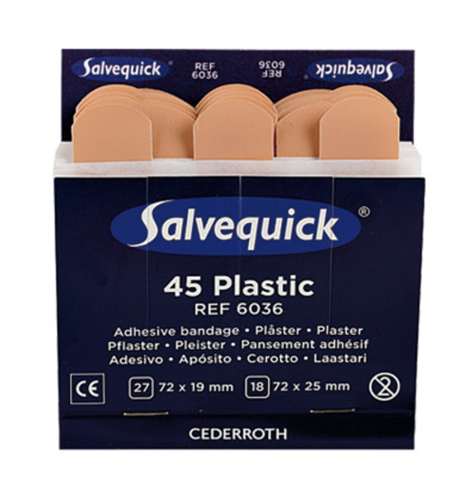 Refill pack Salvequick® plaster Plastic, water resistant 6036, 1 Set