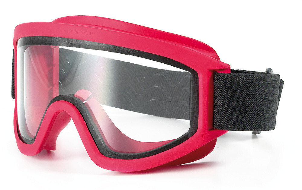 Safety glasses with full vision 611 Fire Department, Gas-tight, with quick-release closure, 1 piece