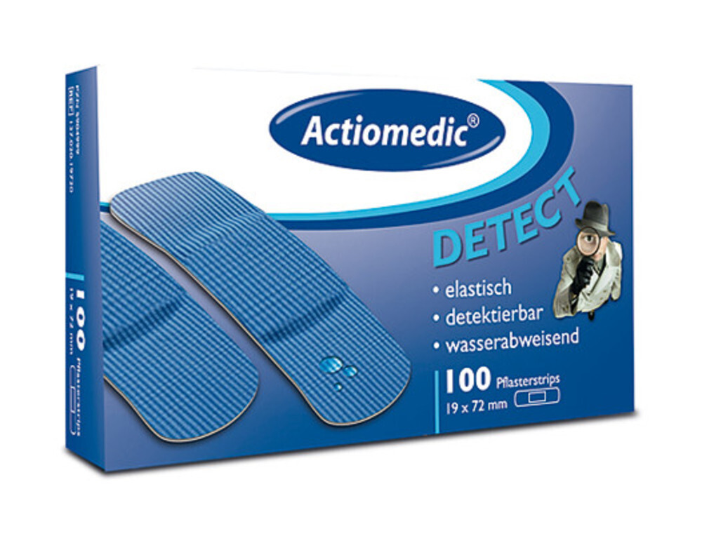 Plaster Actiomedic® Detect water-repellent, Finger bandages, 20 x 120 mm, 100 Pieces