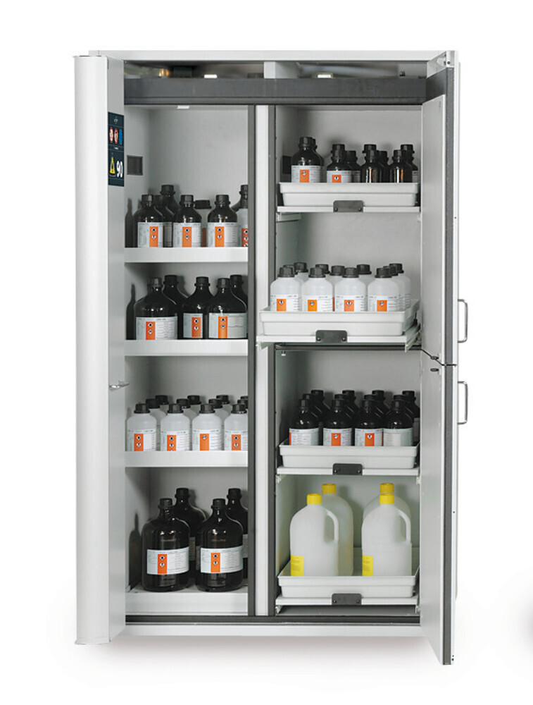 Combination safety cabinet K-PHOENIX-90 Interior equipment 3 shelves/4 pull-out shelves, 1 piece