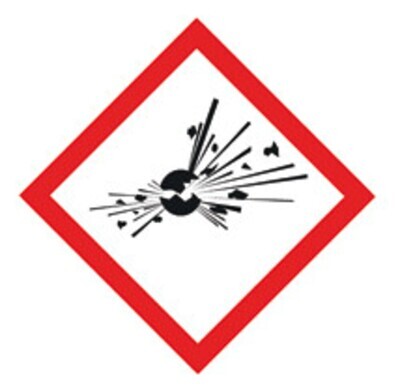 GHS Hazard Pictogram to Combine Pictogram, Exploding Bomb, 250 Pieces