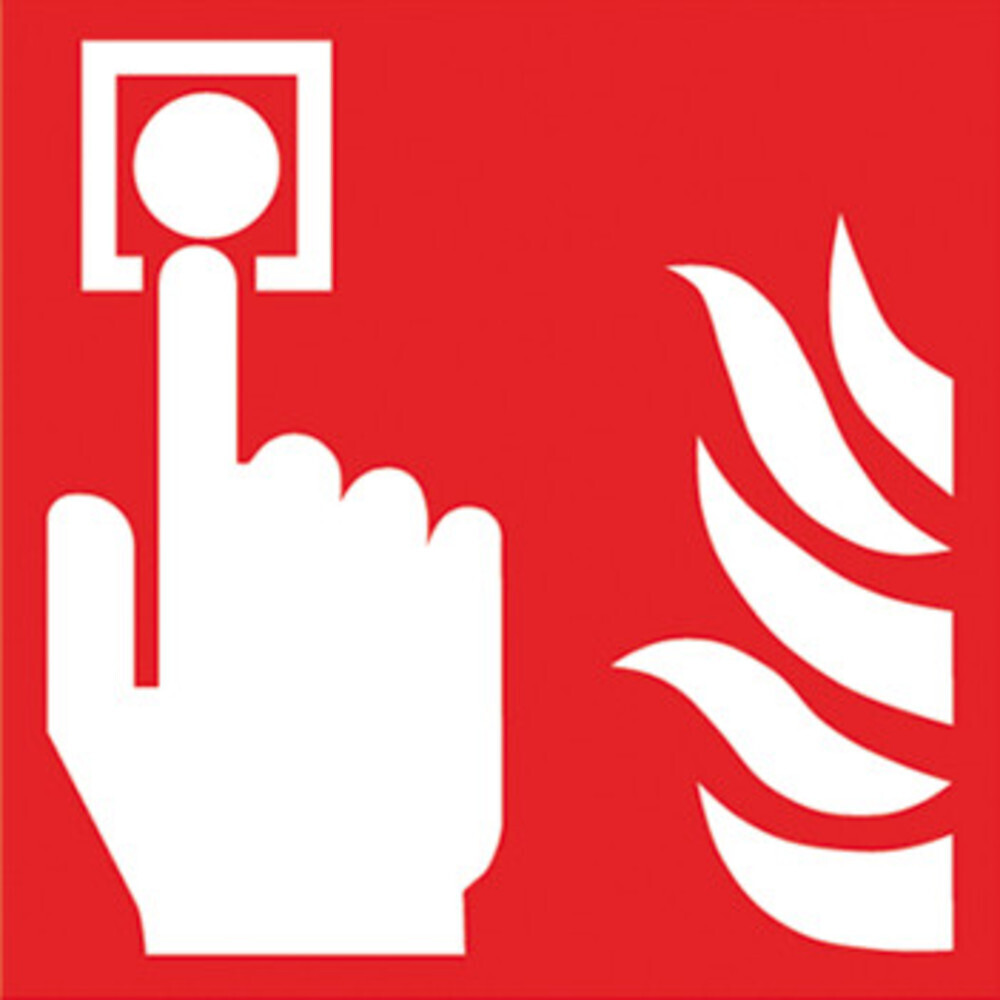 Fire protection symbols according to ISO 7010 Adhesive film, long lasting, Fire detector, 1 piece