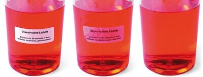 Labels Wash-off labels, 67 x 25.4 mm, 750 pieces