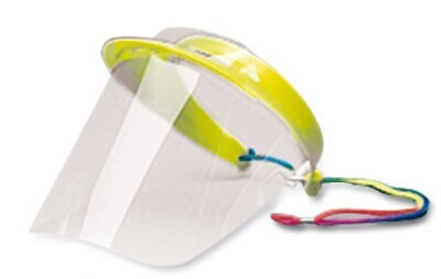 Face shield Polysoft, neon yellow, 1 piece