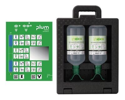 Eyewash station Plum iBox 2 with 2 x DUO eyewash 1000 ml, 1 piece