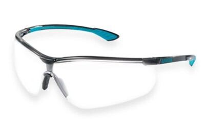 Safety glasses uvex sportstyle, colorless, black/petrol, 1 piece