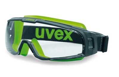 Brillenmaske U-Sonic ohne Linse, grau/limone, 9308-245, 1 Stück