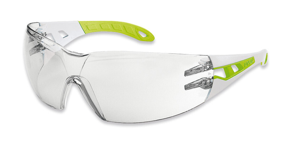 Safety glasses pheos s, white, green, 9192-725, 1 piece
