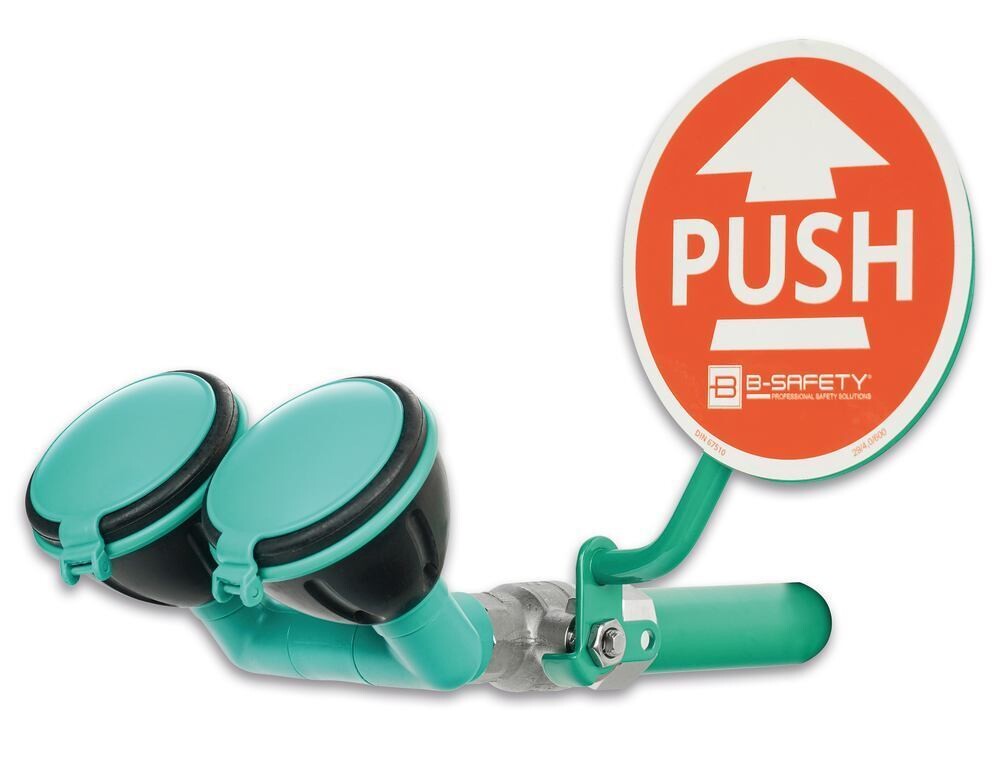 Eye shower for recessed wall mounting, 1 piece