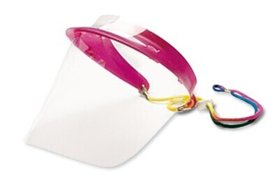Face shield Polysoft, neon pink, 1 piece