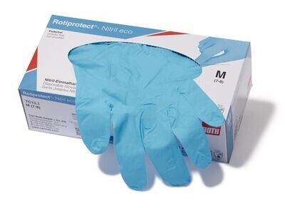Guantes Desechables ROTIPROTECT® -Nitrilo eco, Talla, M (7-8), 100 Piezas