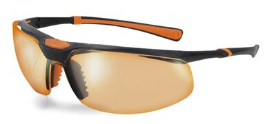 Gafas de seguridad 5X3, naranja, negro, naranja, 1 pieza