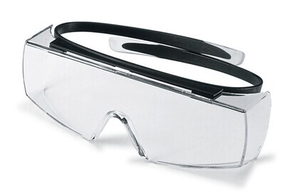 Safety glasses super OTG, colorless, black, 1 piece