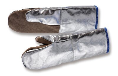 Hitzeschutzhandschuhe Leder-Aluminium, 1 Paar