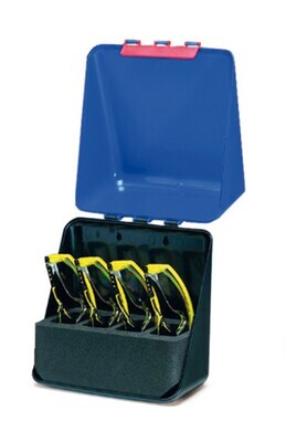 Brillenbox SEKUROKA® für 4 Schutzbrillen, blau, 1 Stück