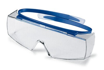 Schutzbrille Super OTG, farblos, blau, 1 Stück