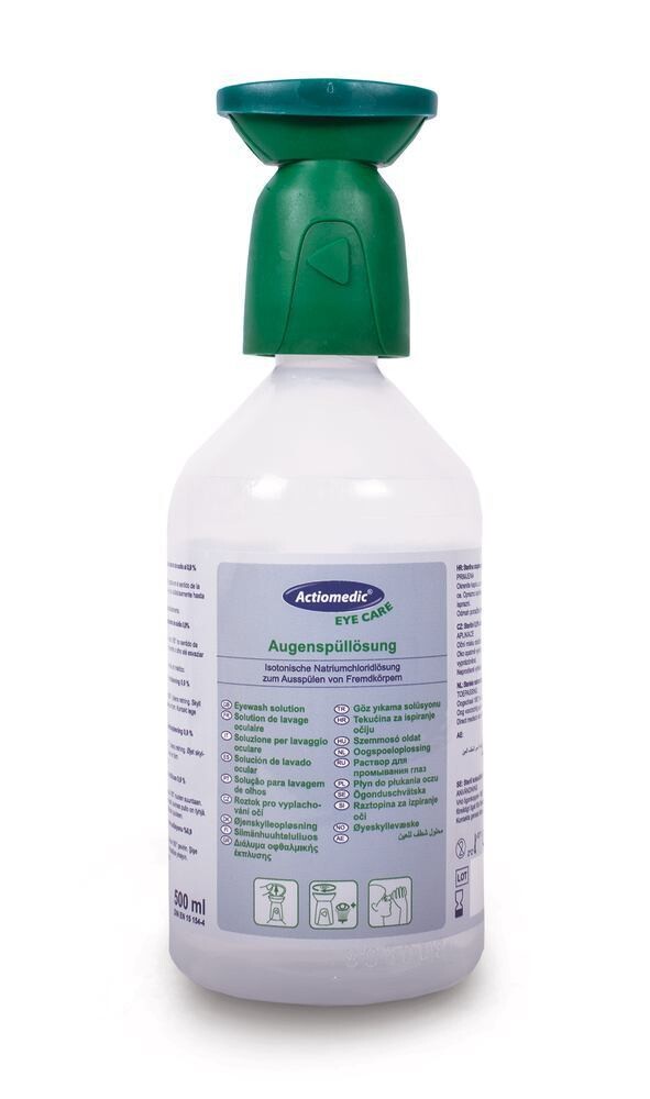Eyewash bottle Actiomedic® Sodium Chloride Solution, 500 ml, 1 piece