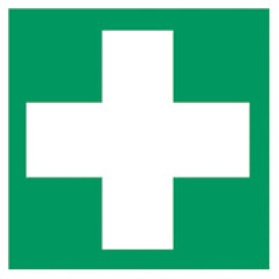 Segnaletica di pronto soccorso e salvataggio secondo ISO 7010 Pellicola adesiva, Pronto soccorso, 200 x 200 mm, 1 pezzo