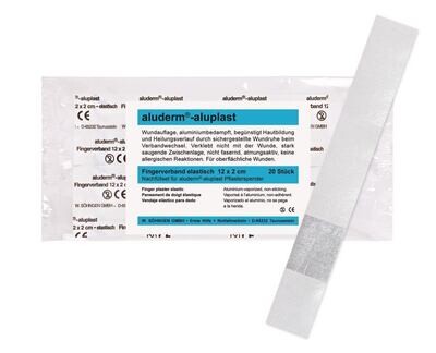 Refill pack of aluderm® plaster, Finger bandage 120 x 20 mm, 20 pieces