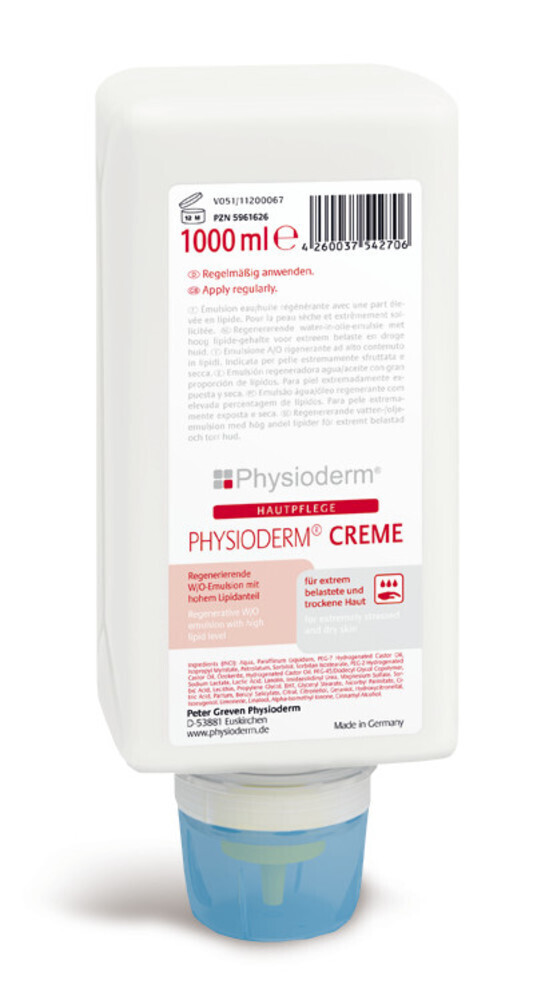 Skin care Physioderm® cream, 1000 ml dosing bottle, 1 piece