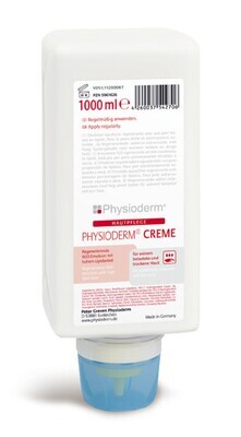 Crema Physioderm® para el cuidado de la piel, frasco dosificador de 1000 ml, 1 pieza