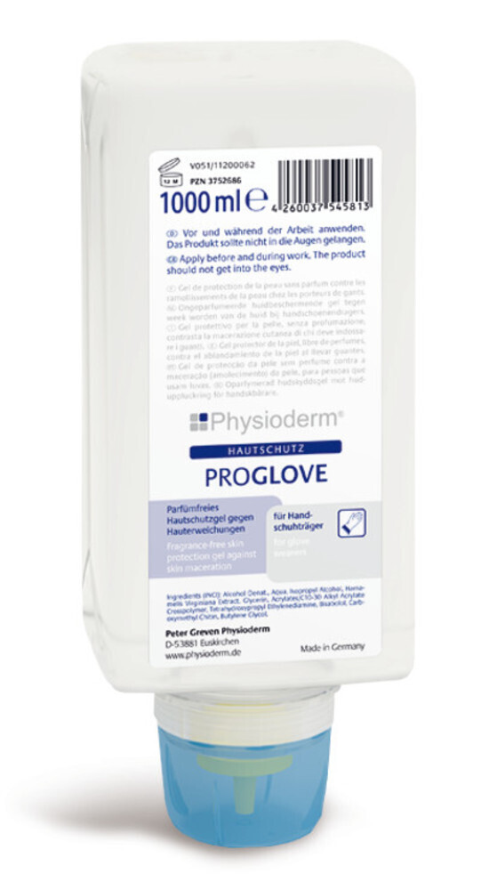 Skin protection Physioderm® PROGLOVE Gel, 1000 ml dosing bottle, 1 piece