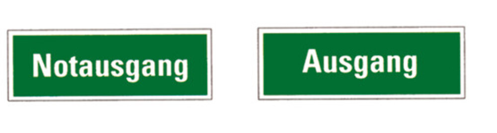 Rescue symbols, Emergency exit, 140 x 400 mm, 1 piece