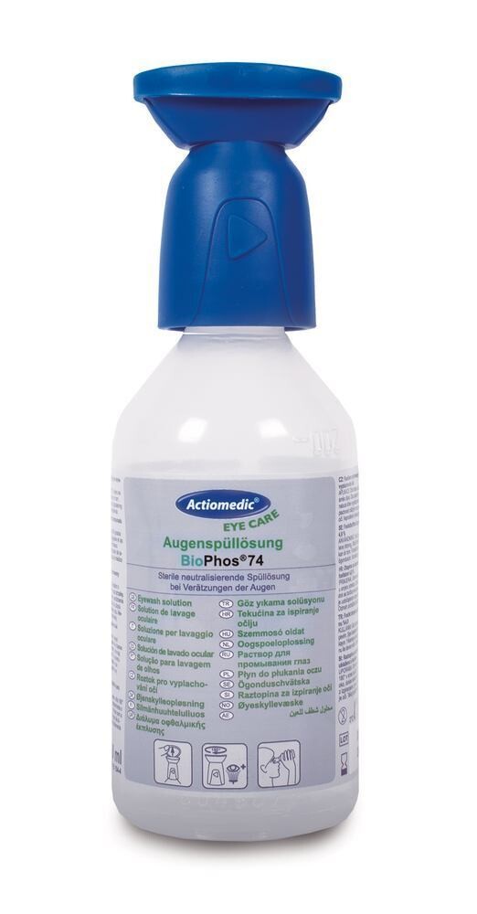 Eyewash bottle Actiomedic® BioPhos®74 solution, 1 piece