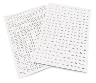 Etiquettes cryo A4 rondes, 20 pièces