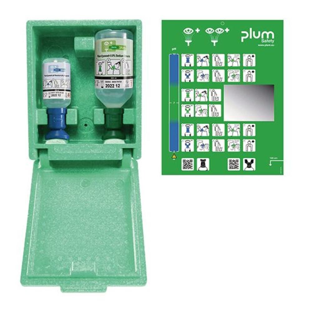 Eyewash station Wall box with 2 bottles, 4789, 1 piece