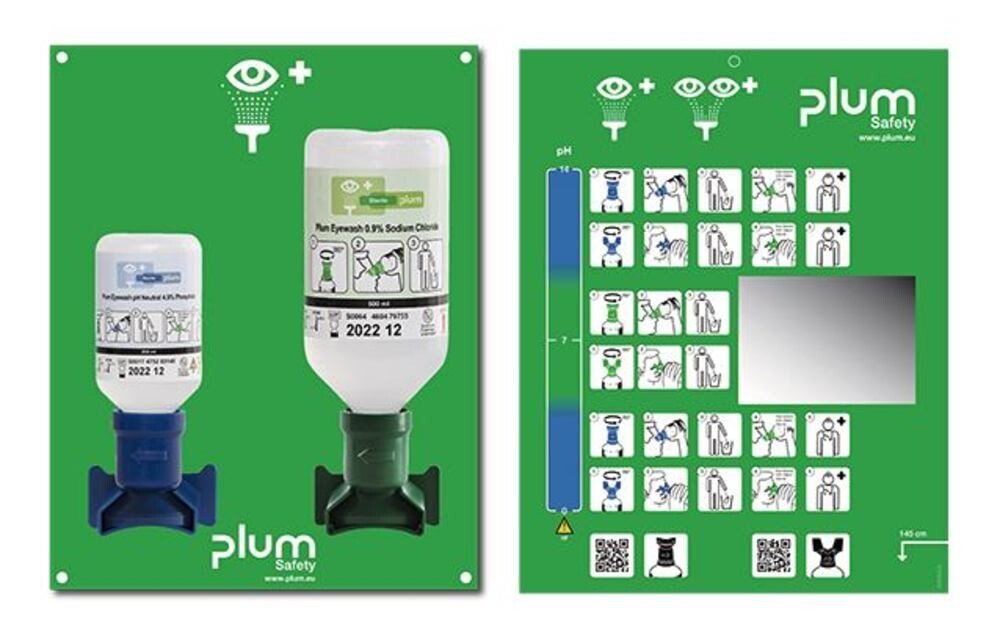 Eyewash station Wall holder with 2 bottles, 4770, 1 piece