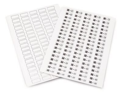 Cryo labels A4 square, 28 x 12 mm, Gesch. for, 0.5 ml vials, 20 pieces
