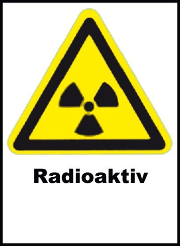 Advertencia de radiación, Radioactivo, AluPress, 1 pieza
