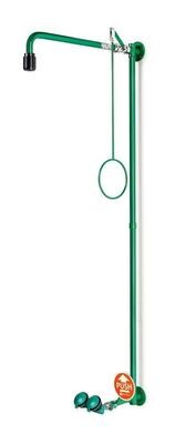 Combination emergency shower Splash shower and eye shower with 2 shower heads, 1 piece