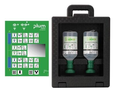 Eyewash station Plum iBox 2 with 2 x eyewash 500 ml, 1 piece