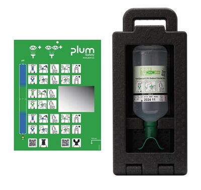 Eyewash station Plum iBox 1 with 1 x DUO eyewash 1000 ml, 1 piece