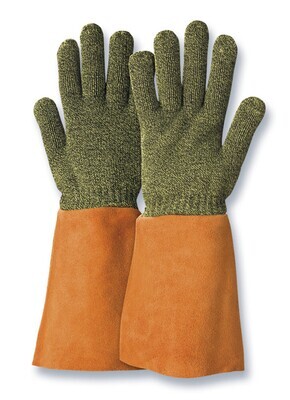 Gants de protection thermique KarboTECT® L954 avec manchette en cuir, Taille, 9, 1 paire