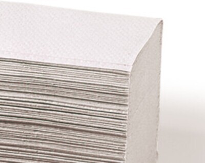 Toallas desechables SEKUROKA®, 2 capas, tisú, plegadas en zigzag, natural, 3200 hojas, 20 x 160 hojas, 3200 piezas