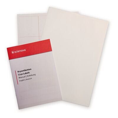 Kryo-Etiketten A4 quadratisch, 70 x 70 mm, Gesch. für, Gestelle, Boxen, 20 Stück
