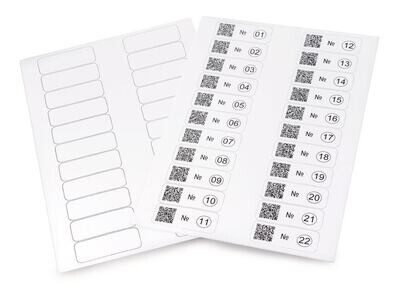Etiquetas criogénicas A4 cuadradas, 67 x 25 mm, Gesch. para tubos de centrífuga de 15/50 ml, 20 unidades