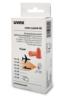 Einweg-Ohrstöpsel Com4-fit, Minibox, 15 Paar