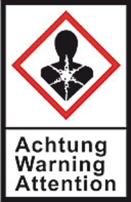 Étiquette substances dangereuses SGH L 30 x L 22 mm, Risque pour la santé / Attention, 1 Rouleau