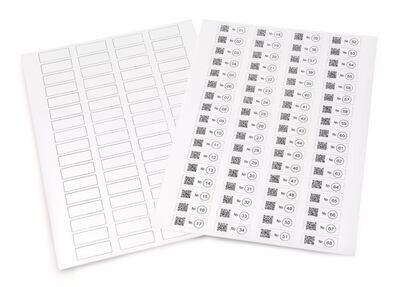 Etiquetas criogénicas A4 cuadradas, 36 x 14 mm, Gesch. para viales de 1,5/2 ml, 20 unidades