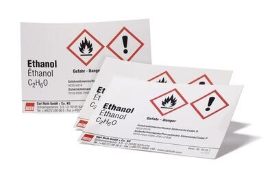 Etichetta chimica SEKUROKA®, Etanolo, 10 Pezzi