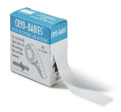 Etiquetas criogénicas En rollo blanco, 33 x 13 mm, Gesch. para viales de 1,5/2 ml, 1 rollo