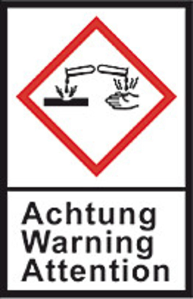 GHS hazardous substances label L 30 x W 22 mm, Corrosive/warning, 1 Roll