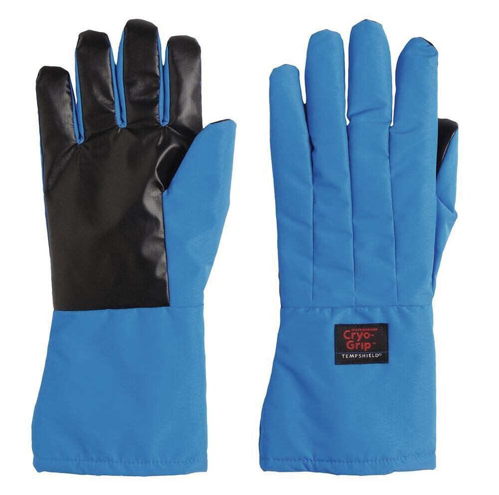 Cold protection gloves Cryo-Grip® Gloves, waterproof with cuff, forearm length, blue, 345 mm, Size, S (8), 1 Pair