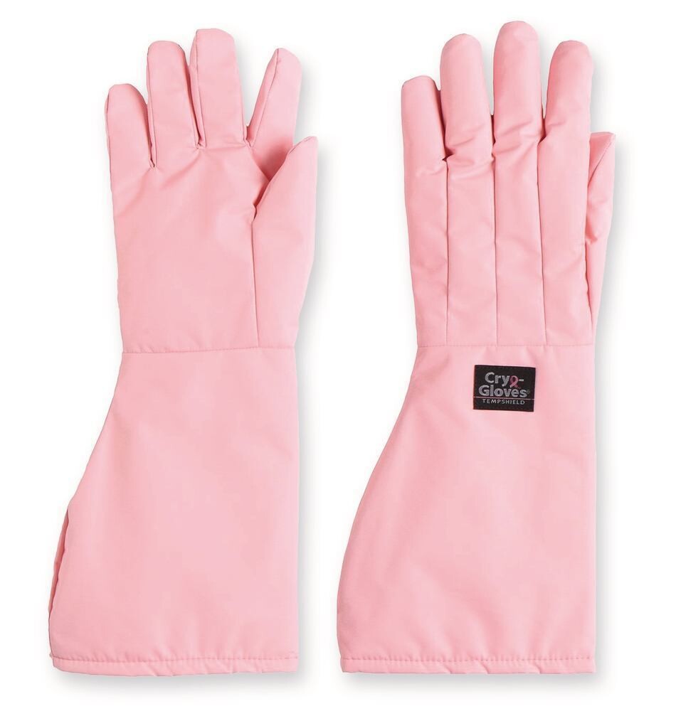 Cold protection gloves Cryo-Gloves® water-repellent with cuff, elbow length, pink, 485 mm, Size, L (10), 1 Pair