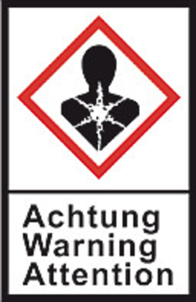 Étiquette substances dangereuses SGH L 40 x L 27 mm, Risque pour la santé / Attention, 1 Rouleau