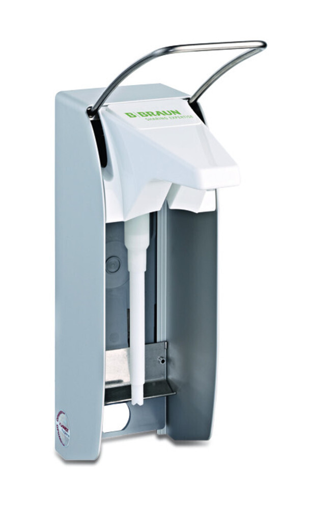 Soap and disinfectant dispenser, TLS plus, Gesch. for, 1000 ml bottles, 92 x 225 x 340 mm, 1 piece